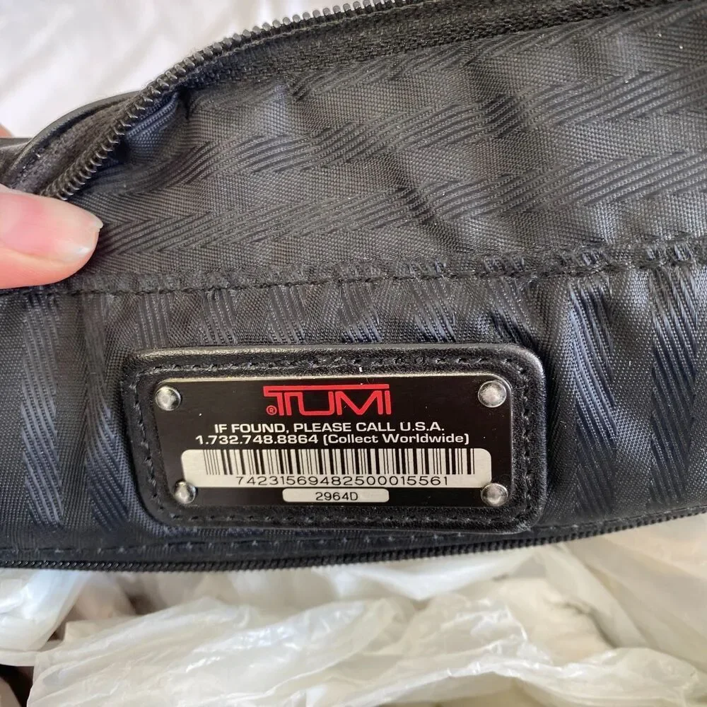 TUMI Laptop Bag Leather Nylon Briefcase Business Travel 2961D Crossbody Messenge